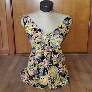 Free People Floral Tank